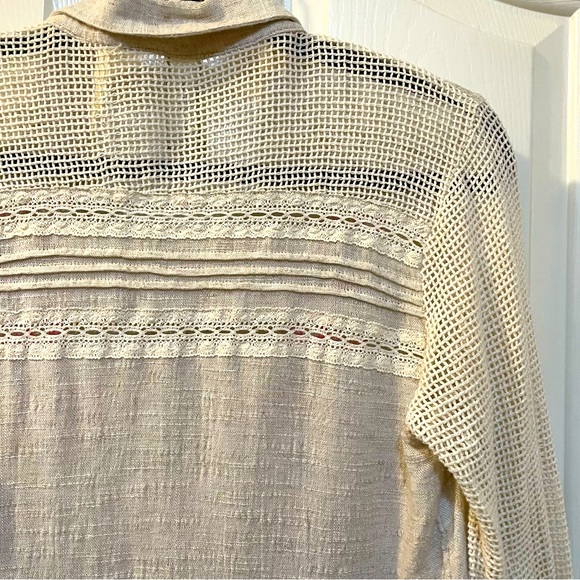 Aratta Silent Journey Button Down Embroidery Shirt XS - Picture 2 of 7